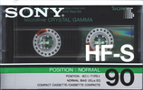 Compact Cassette Sony HF-S 90 Type I Normal 1986 USA