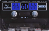 Compact Cassette Sony CDix II 60 "C-60CDX2a" Type II Chrome 1992 Japan