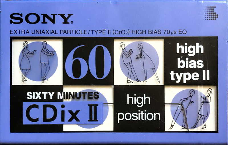 Compact Cassette Sony CDix II 60 "C-60CDX2a" Type II Chrome 1992 Japan