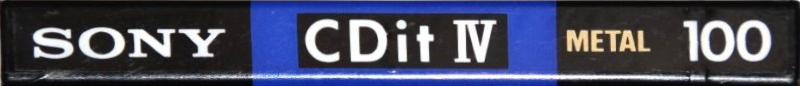 Compact Cassette Sony CDit IV 100 "CDIX4 100" Type IV Metal 1990 North America