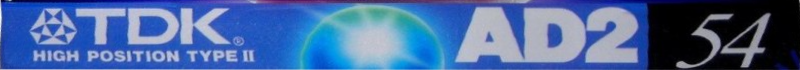 Compact Cassette TDK AD2 54 "AD2-54N" Type II Chrome 1996 Japan