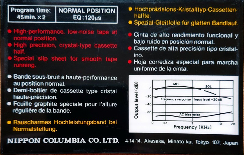 Compact Cassette Denon LX 90 Type I Normal 1985 Europe