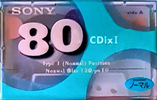 Compact Cassette Sony CDix I 80 "C-80CDX1H" Type I Normal 2000 Japan