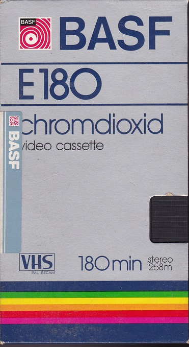 VHS, Video Home System BASF 180 Type II Chrome 1983 Europe