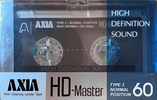 Compact Cassette AXIA Master 60 "HD" Type I Normal 1989 Japan