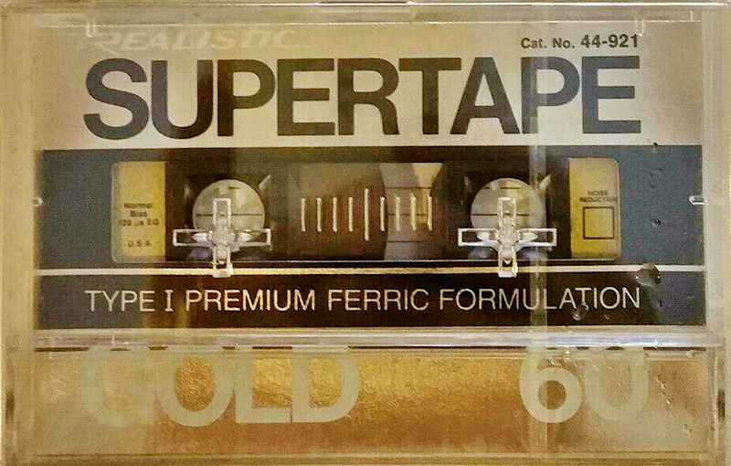 Compact Cassette SUPERTAPE Gold 60 Type I Normal 1986 USA