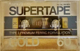 Compact Cassette SUPERTAPE Gold 60 Type I Normal 1986 USA