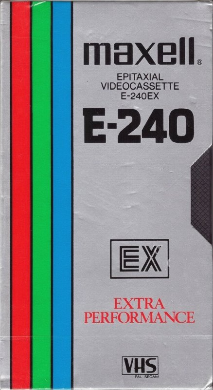 VHS, Video Home System Maxell EX 240 "E-240EX" Type II Chrome 1985 Europe