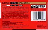 Compact Cassette TDK D 90 Type I Normal 1988 Australia, Europe