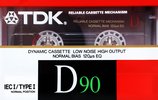 Compact Cassette TDK D 90 Type I Normal 1988 Australia, Europe