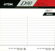 Compact Cassette TDK D 90 Type I Normal 1990 North America