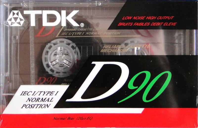 Compact Cassette TDK D 90 Type I Normal 1990 North America