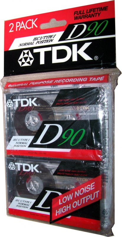 Compact Cassette TDK D 90 Type I Normal 1990 North America