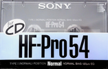 Compact Cassette Sony HF-Pro 54 "HF-PRO54B" Type I Normal 1989 Japan