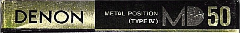Compact Cassette Denon MD 50 "MD50M" Type IV Metal 1987 Japan