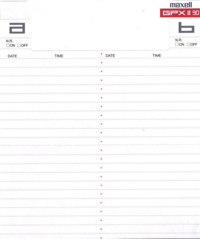 Compact Cassette Maxell GPX 90 Type II Chrome 1992 Europe