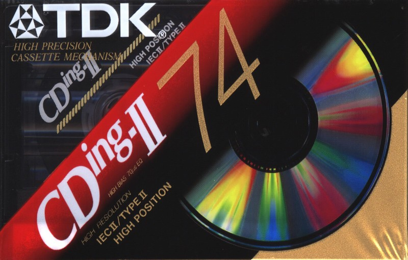 Compact Cassette TDK CDing 2 74 "CDING2-74EB" Type II Chrome 1997 Europe