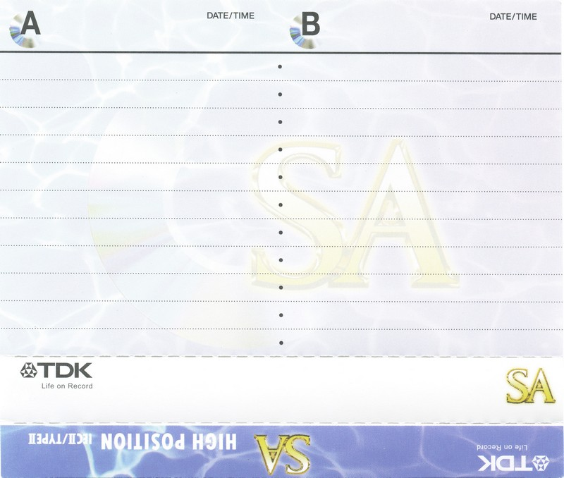 Compact Cassette TDK SA 90 "SA-90EB" Type II Chrome 1997 Worldwide
