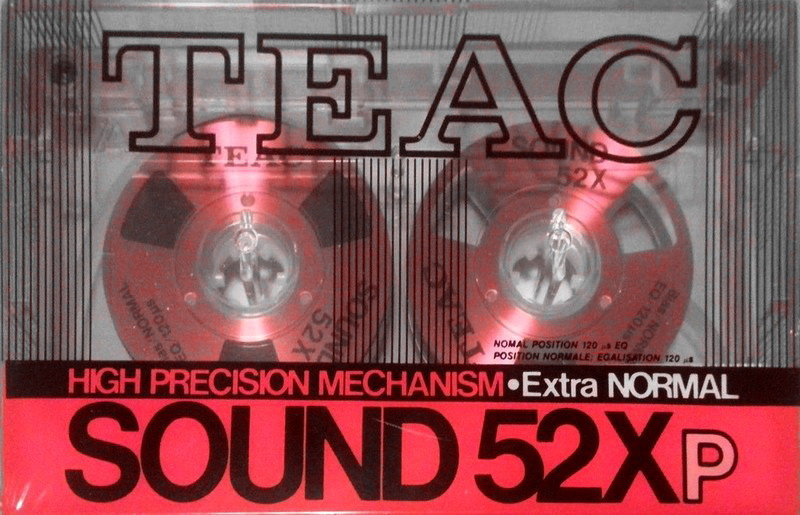 Compact Cassette Teac SOUND 52X 52 "52XP" Type I Normal 1986 USA