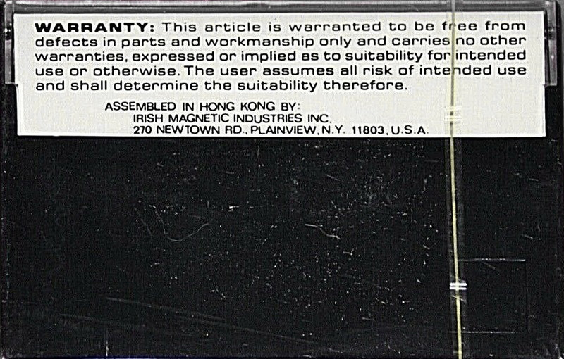 Compact Cassette Irish 60 Type I Normal USA