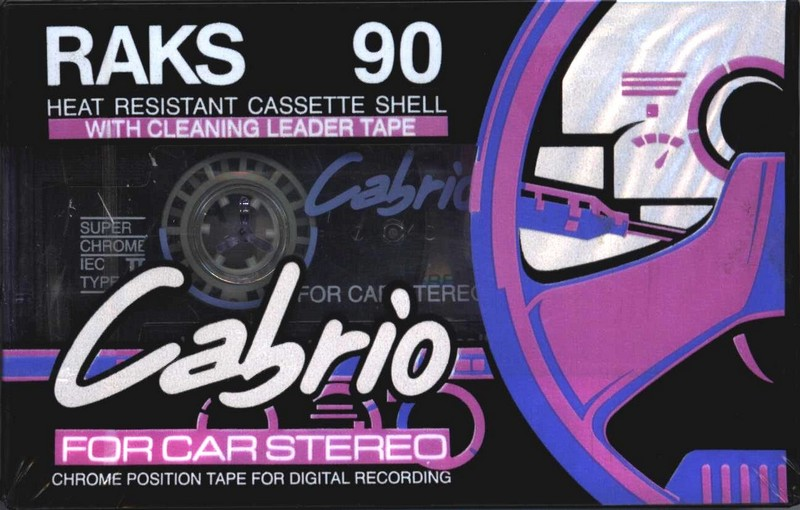 Compact Cassette RAKS Cabrio 90 Type II Chrome 1993 Europe