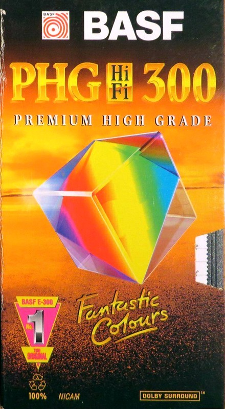 VHS, Video Home System BASF PHG 300 "PHG HiFi" Type II Chrome 1996 Europe