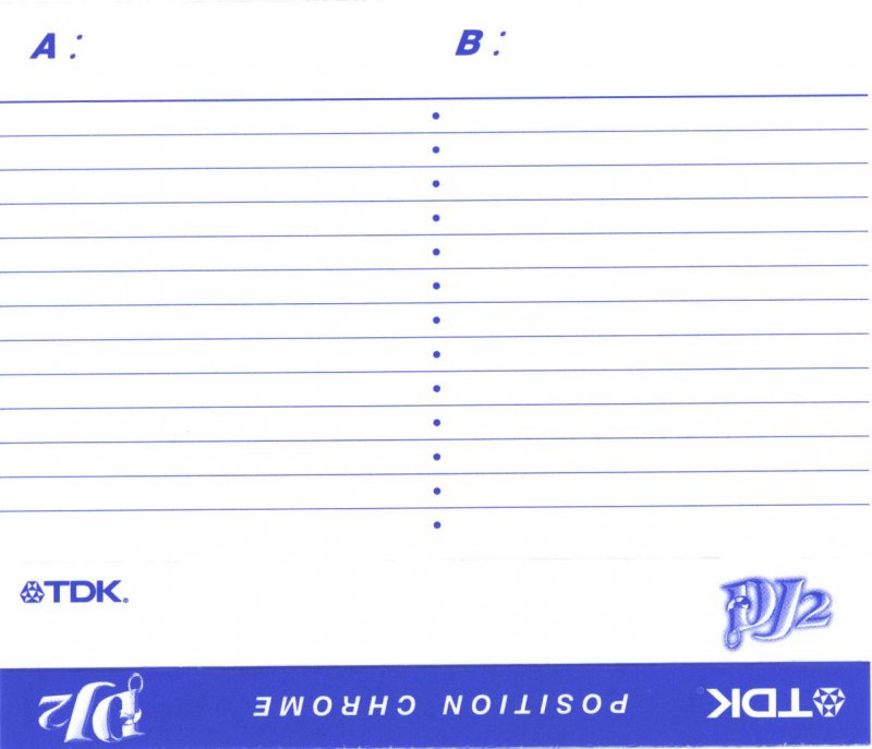 Compact Cassette TDK DJ2 Disc Jack 80 "DJ2-80S" Type II Chrome 1997 Japan