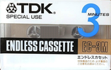 Compact Cassette TDK EC Endless 3 "EC-3MN" Endless Cassette 1990 Japan