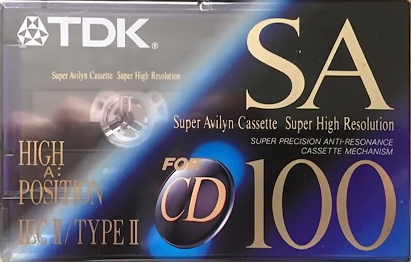 Compact Cassette TDK SA 100 "SA-100ET" Type II Chrome 1992 Europe