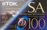 Compact Cassette TDK SA 100 "SA-100ET" Type II Chrome 1992 Europe