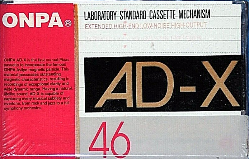 Compact Cassette ONPA AD-X 46 Type I Normal 1990 Worldwide
