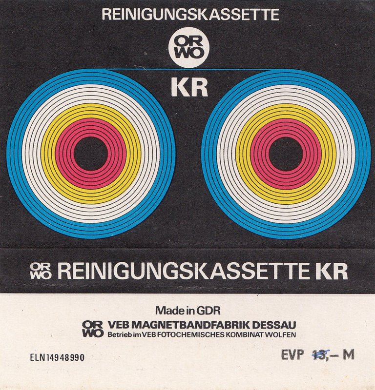 Compact Cassette ORWO Cleaning Cassette 1977 East Germany