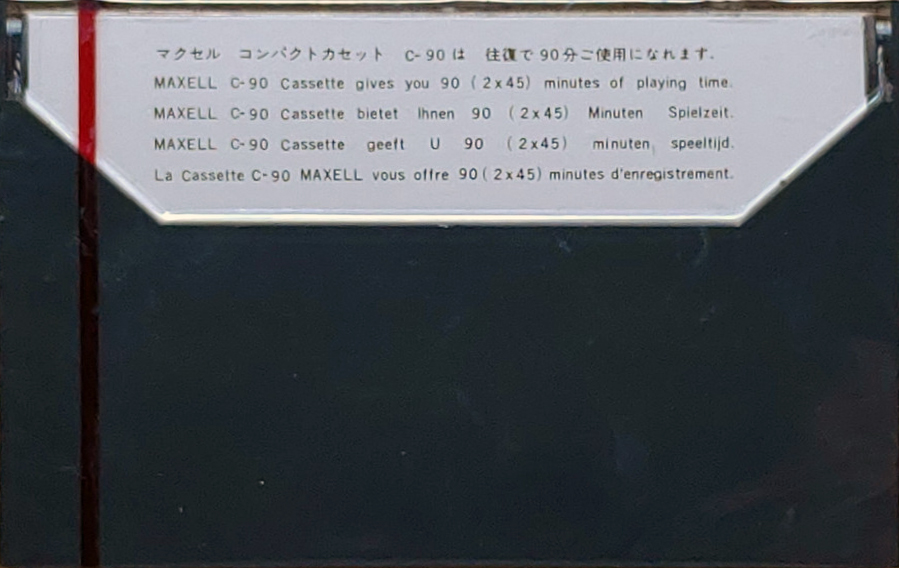 Compact Cassette Maxell 90 Type I Normal 1967 Worldwide