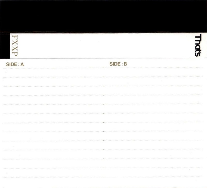 Compact Cassette Thats FX-XP 46 Type I Normal 1991 Japan