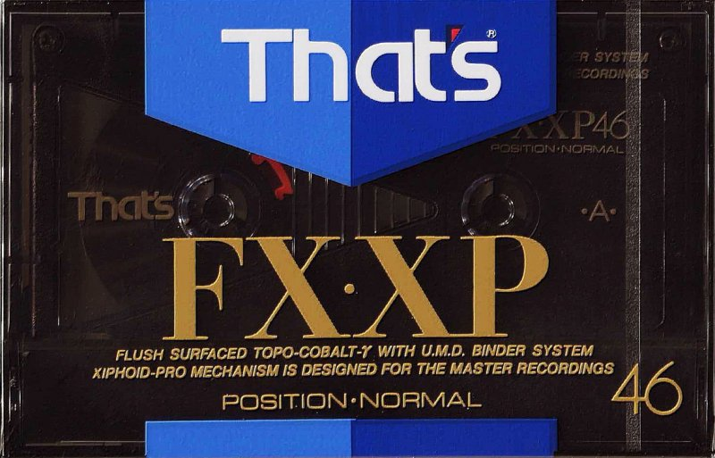 Compact Cassette Thats FX-XP 46 Type I Normal 1991 Japan