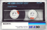 Compact Cassette Sony HF-X 90 Type I Normal 1986 Japan