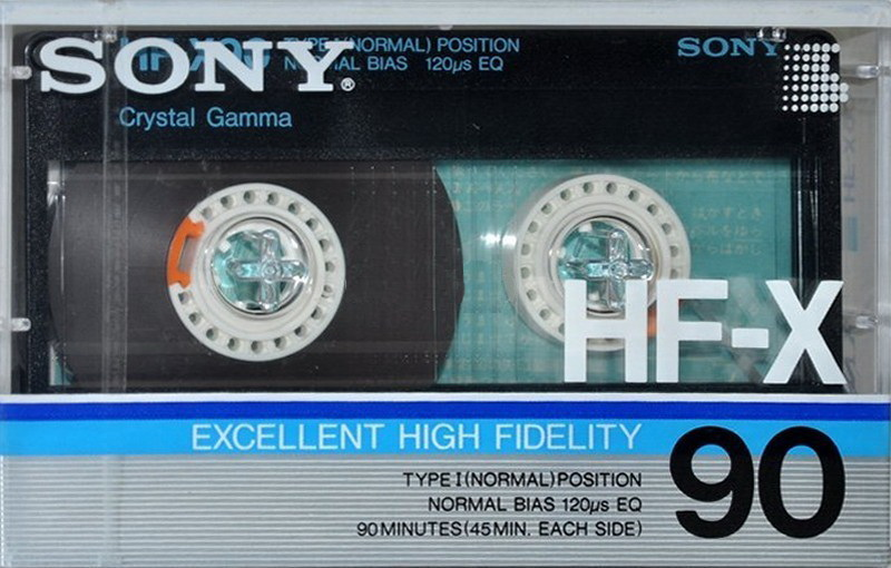 Compact Cassette Sony HF-X 90 Type I Normal 1986 Japan