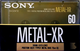Compact Cassette Sony Metal-XR 60 Type IV Metal 1990 Europe