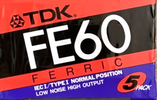 5 pack TDK FE 60 "FE-60EB5" Type I Normal 1997 Europe
