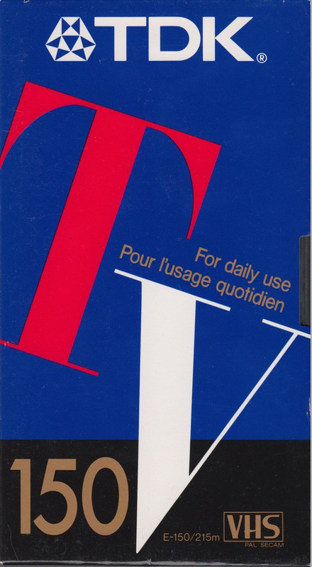 VHS, Video Home System TDK TV 150 Type I Normal North America