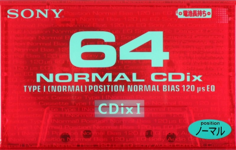 Compact Cassette Sony CDix I 64 "C-64CDX1E" Type I Normal 1997 Japan