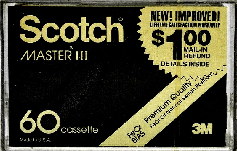 Compact Cassette Scotch Master III 60 Type III Ferro Chrome 1981 USA