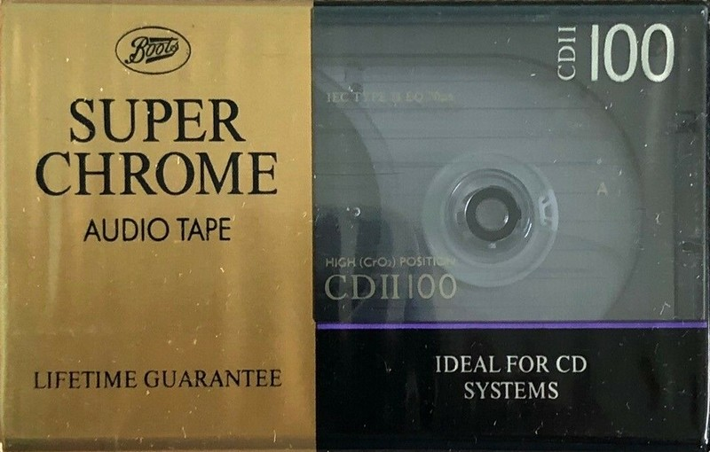 Compact Cassette Boots / Boots Audio CDII 100 Type II Chrome 1995 UK