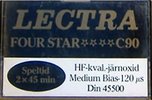 Compact Cassette Lectra Four Star 90 Type I Normal Sweden