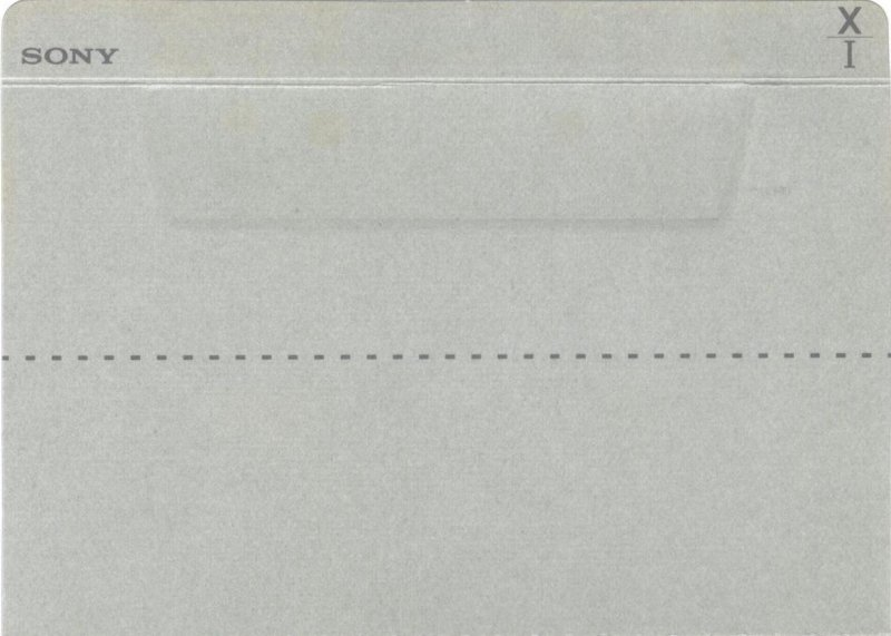 Compact Cassette Sony XI 74 Type I Normal 1992 Japan