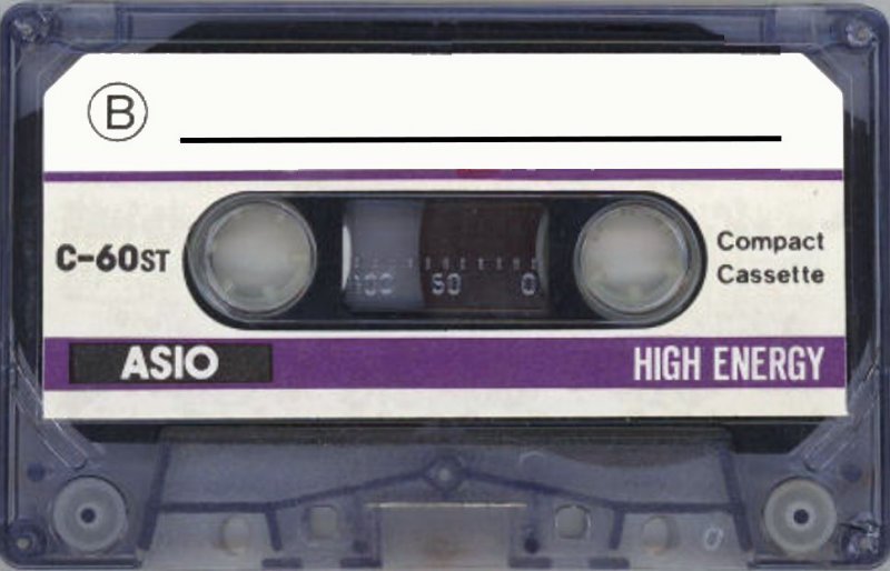Compact Cassette Asio 60 "C-60ST" Type I Normal Hong Kong