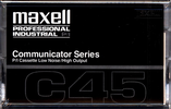 Compact Cassette Maxell Professional Industrial P/I 45 Type I Normal 1996 USA