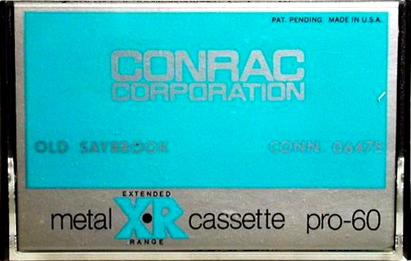 Compact Cassette Conrac 60 "XR" Type IV Metal 1984 USA