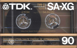 Compact Cassette TDK SA-XG 90 Type II Chrome 1986 North America