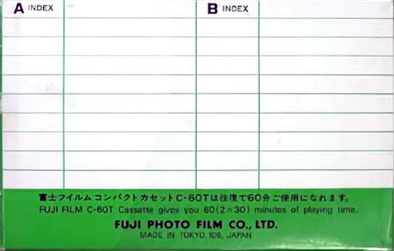 Compact Cassette Fuji Film 60 Type I Normal 1968 Japan